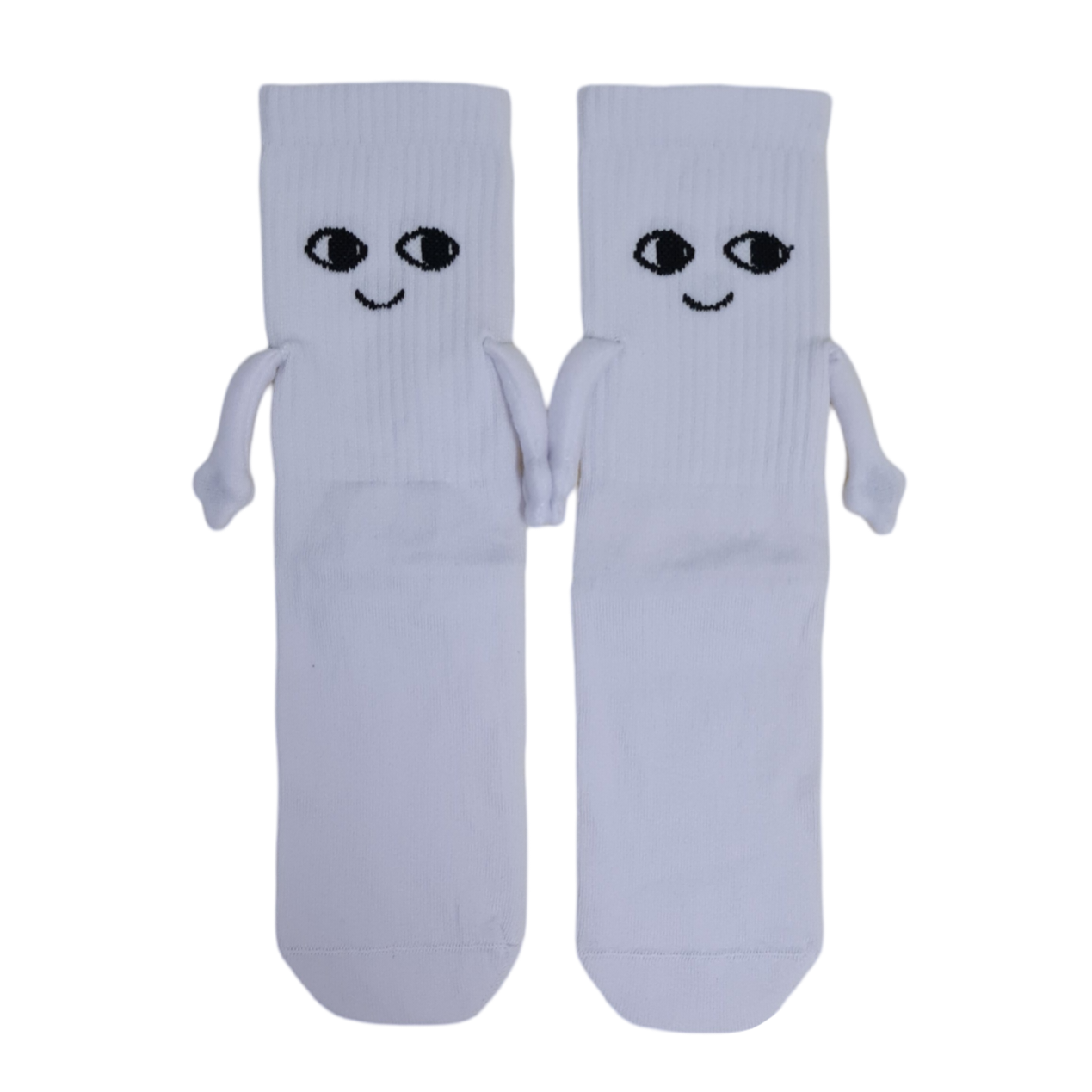 Magnetic hand-holding socks for couples – connected at the cuffs with hidden magnets