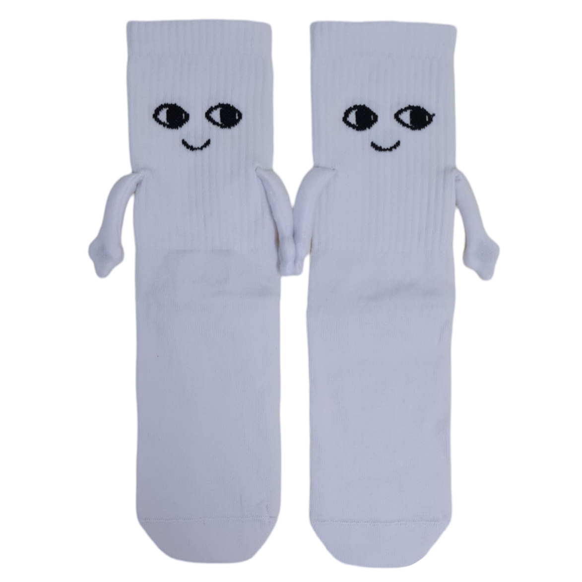 Magnetic hand-holding socks for couples – connected at the cuffs with hidden magnets