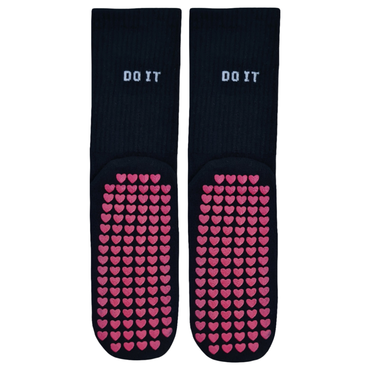 Black Yoga Pilates Grip Socks with Silicone Non-Slip Bottom
