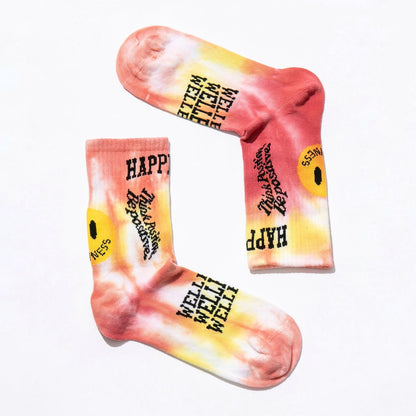 Tie Dye Tennis Socks - Be Positive