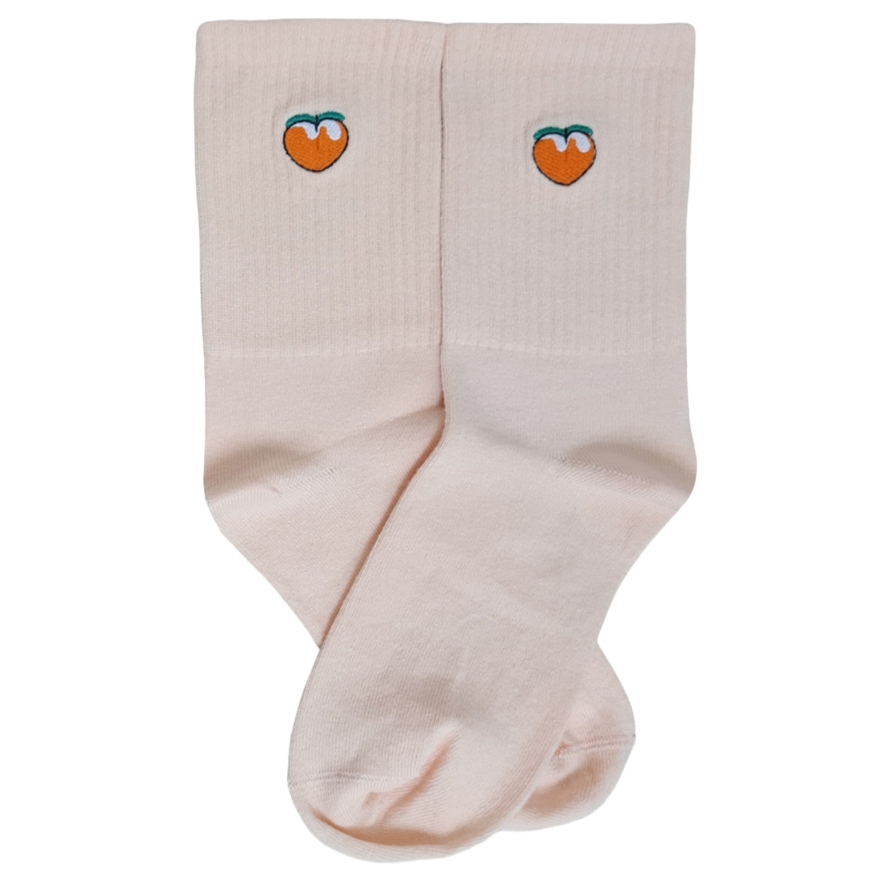 Peach Embroidered