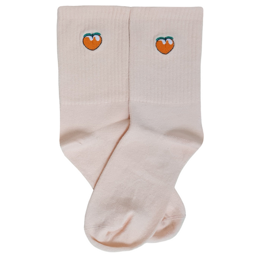 Peach Embroidered