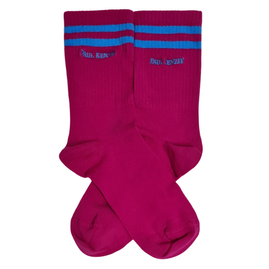 Tennis Socks - Rainbow 5 - Fuchsia
