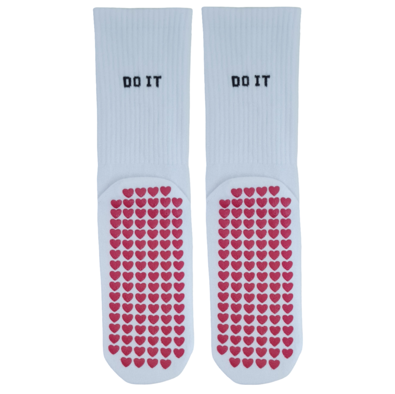 White Yoga Pilates Grip Socks with Silicone Non-Slip Bottom